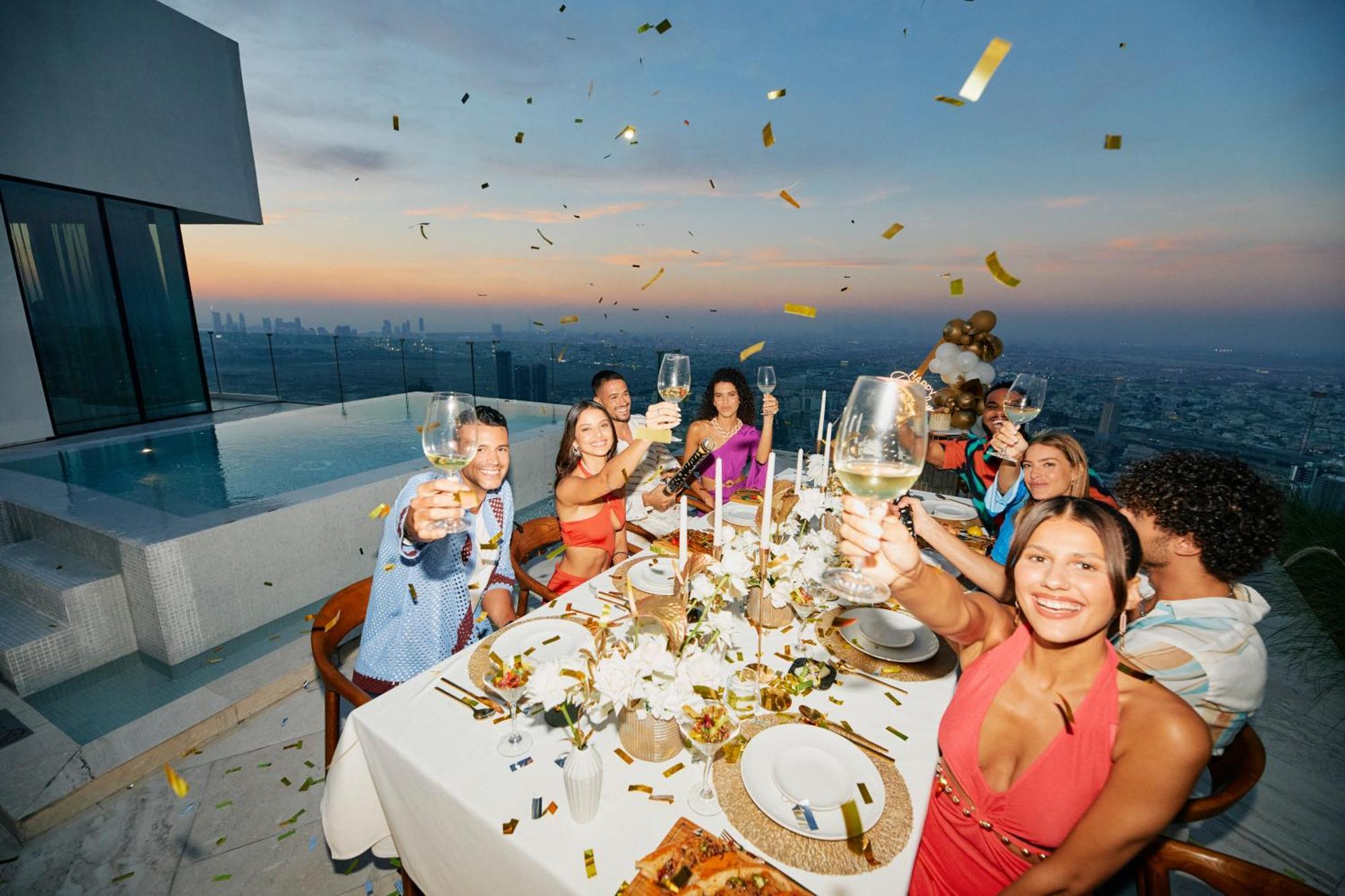 Five Jumeirah Village Дубай Экстерьер фото A party at the 101